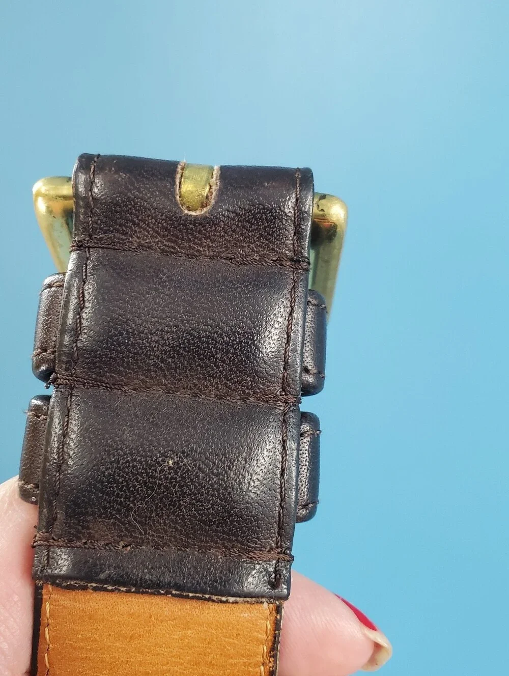 Coach brown leather belt 40